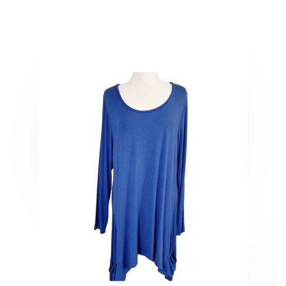 LOGO by Lori Goldstein Hi Low Hem Knit Tunic Sz 1X - Picture 1 of 9